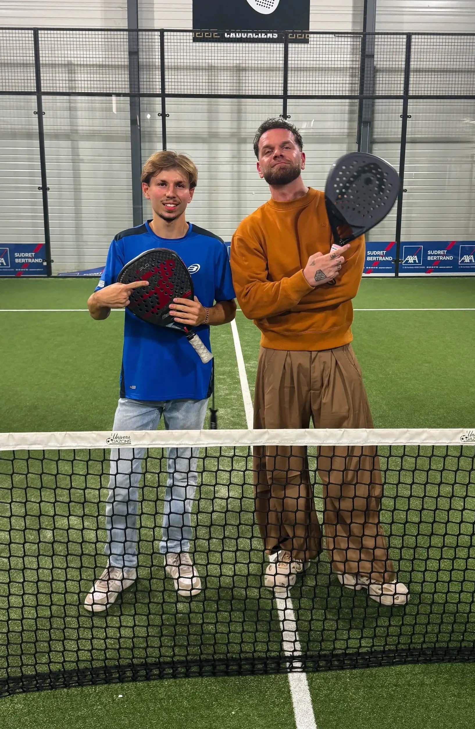 Animation padel à l’Arène Cahors avec Keen'V lors d’une session exclusive sur le terrain.