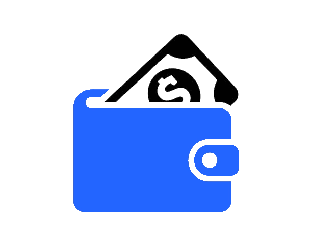 Icône de portefeuille illustrant le crédit Wallet et les recharges disponibles.